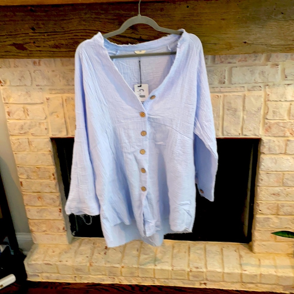 NWT Sassy Hills Fashion Blue Mykonos Dress, M/L